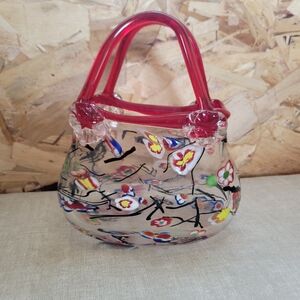 Murano Style Glass Purse